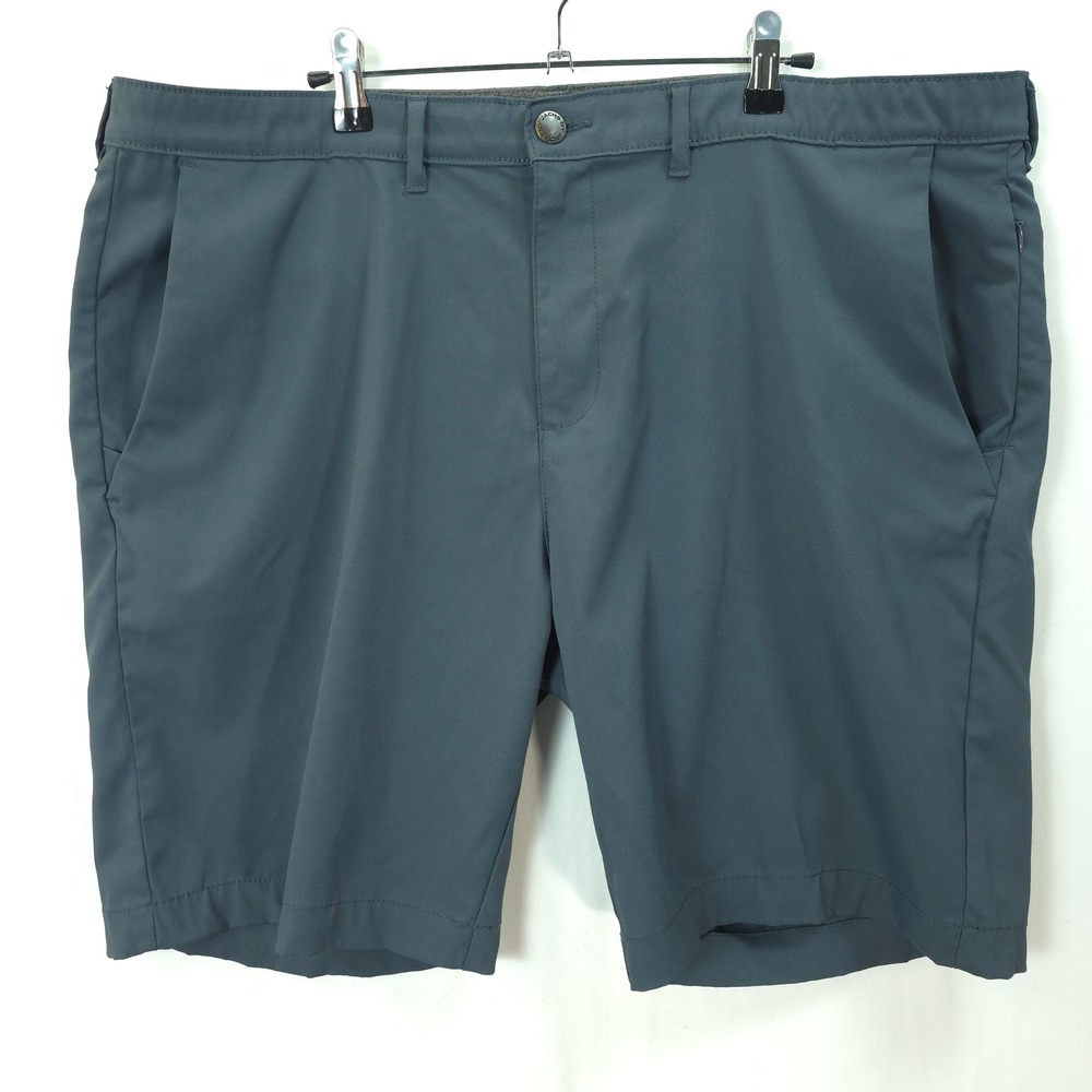 Jachs New York Performance Shorts Mens 42 Stretch Zip Pocket Teal Grey Techwear